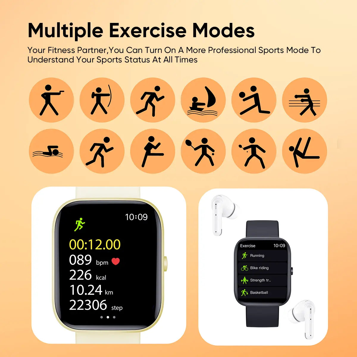 Wireless Calling Smart Sports Watch
