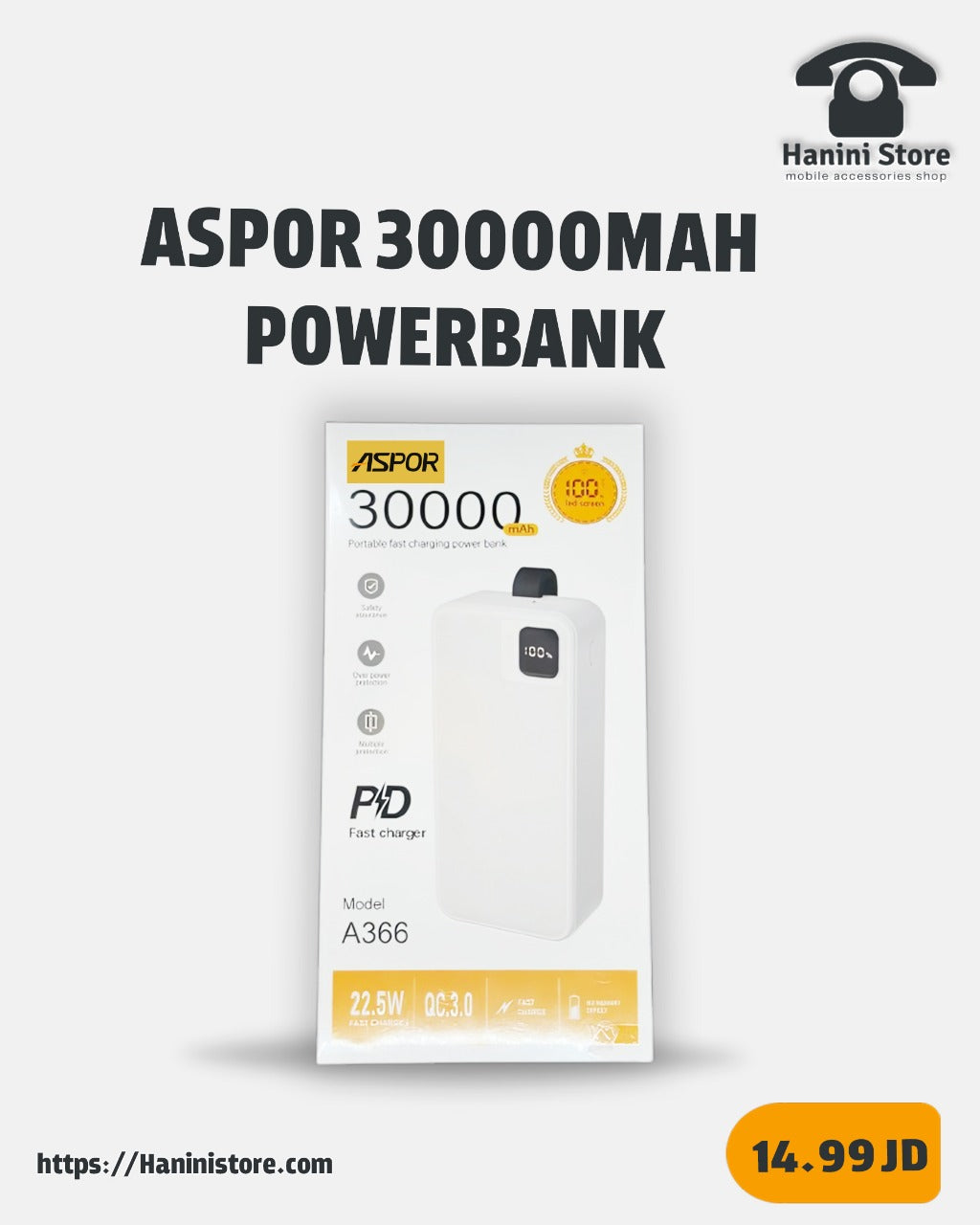 ASPOR 30000MAH POWERBANK