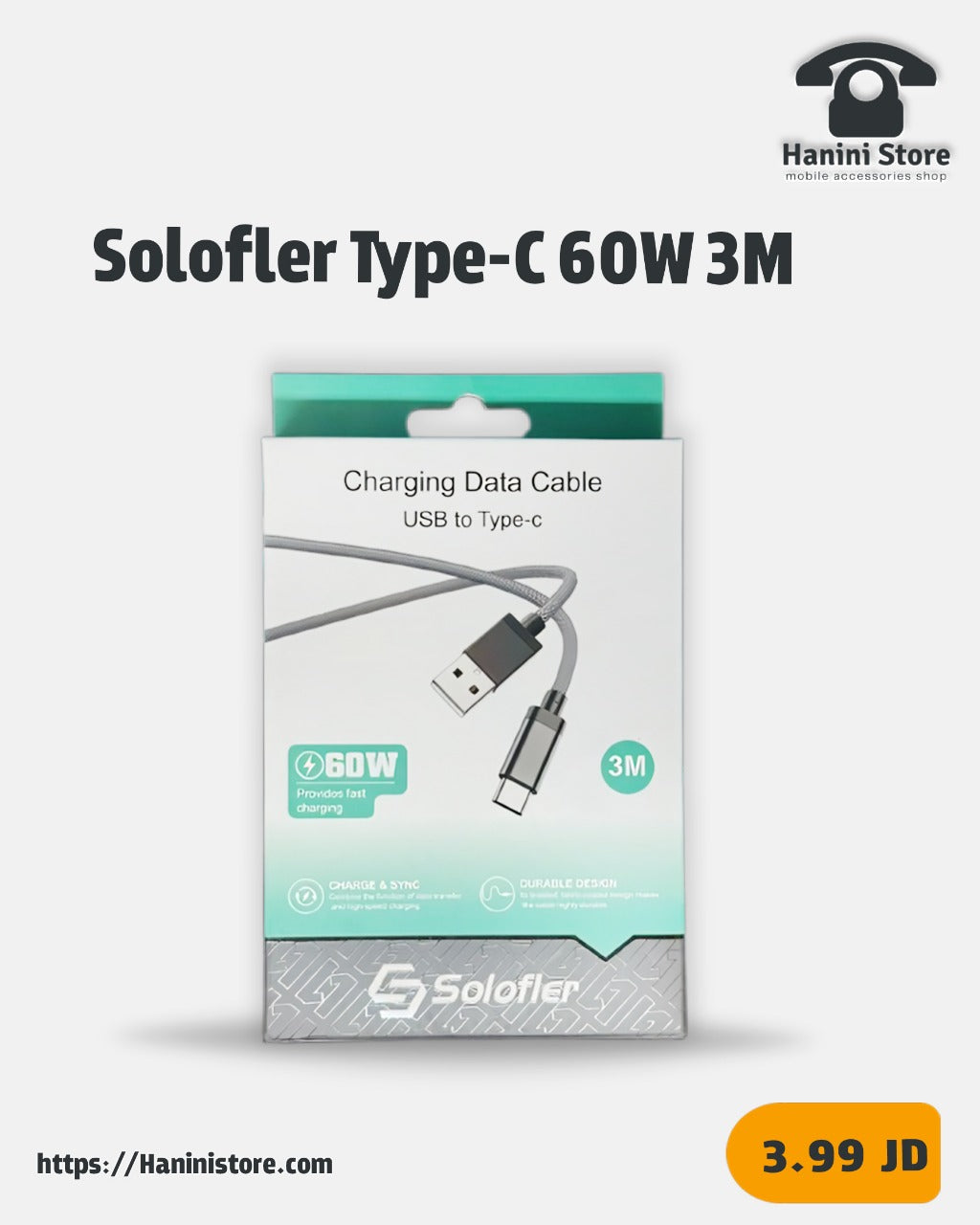 Solofler Type-C 60W 3M